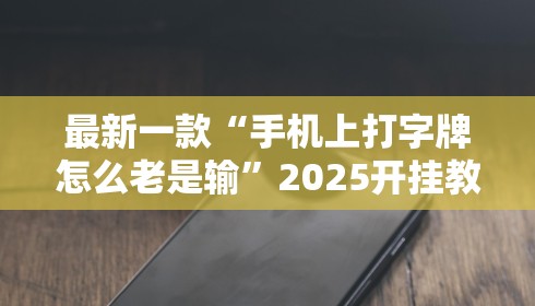 最新一款“手机上打字牌怎么老是输”2025开挂教程步骤