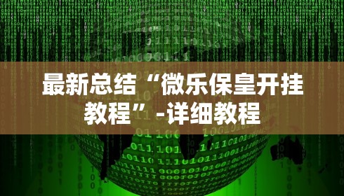 最新总结“微乐保皇开挂教程”-详细教程