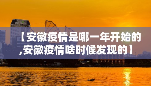 【安徽疫情是哪一年开始的,安徽疫情啥时候发现的】