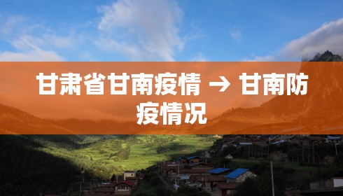 甘肃省甘南疫情 → 甘南防疫情况